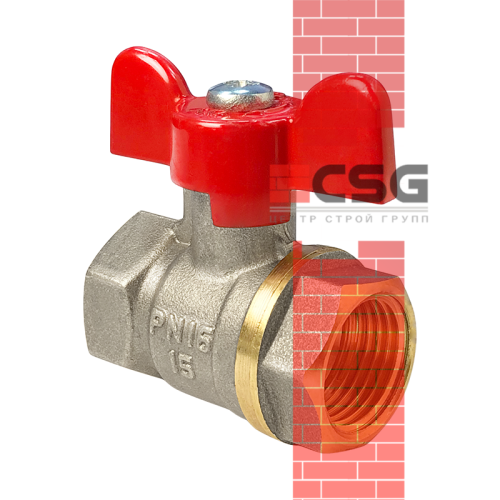 Кран шаровой латунь Практик 121 Ду40 Ру16 ВР/НР рычаг ГАЛЛОП 103281 арт.1213361CDEK